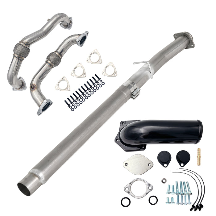 The 2008-2010 6.4L Powerstroke 4" Cat & DPF Delete Pipe & EGR Delete Kit