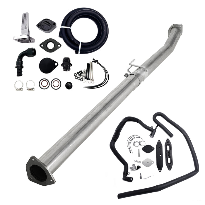TruckTok 2011-2023 6.7L Powerstroke 4" Exhaust Delete Pipe & CCV/EGR Delete Kit