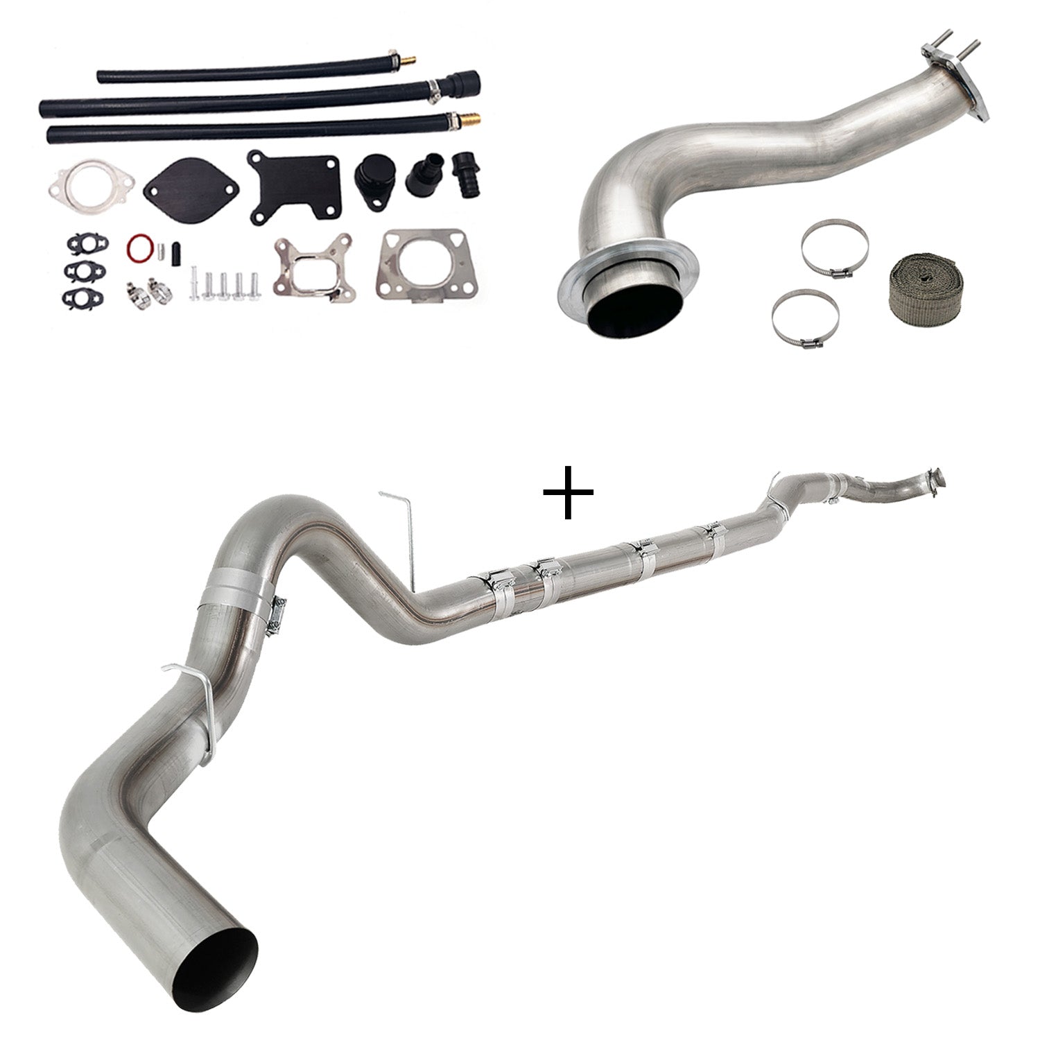 TruckTok 2017-2023 6.6L Duramax L5P DPF/CCV/EGR Delete & Downpipe w/Can Bus kit