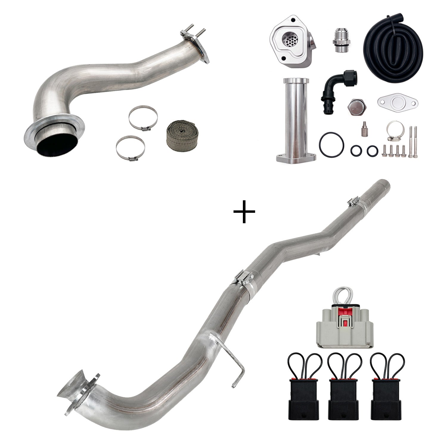 TruckTok 2017-2023 6.6L Duramax L5P DPF/CCV/EGR Delete & Downpipe w/Can Bus kit