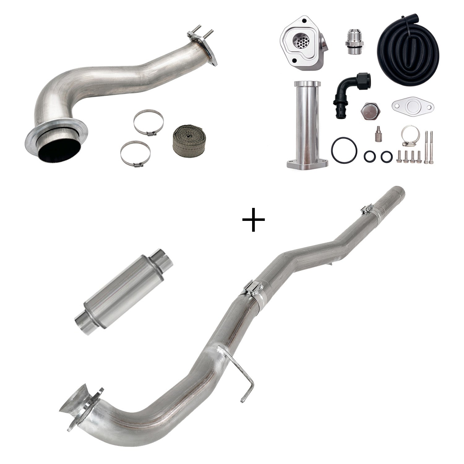 TruckTok 2017-2023 6.6L Duramax L5P DPF/CCV/EGR Delete & Downpipe w/Can Bus kit