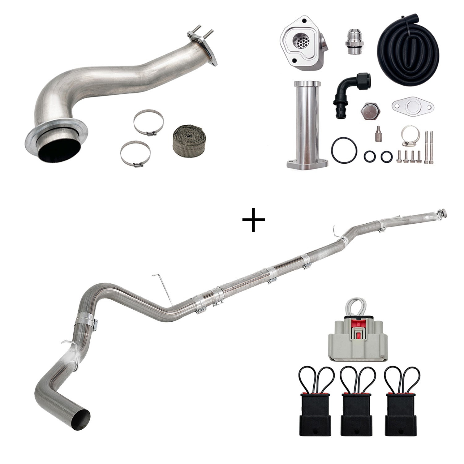 TruckTok 2017-2023 6.6L Duramax L5P DPF/CCV/EGR Delete & Downpipe w/Can Bus kit