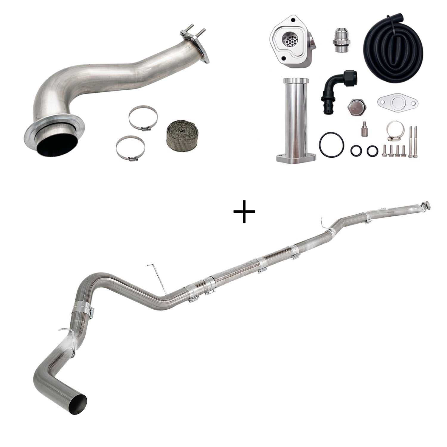 TruckTok 2017-2023 6.6L Duramax L5P DPF/CCV/EGR Delete & Downpipe w/Can Bus kit