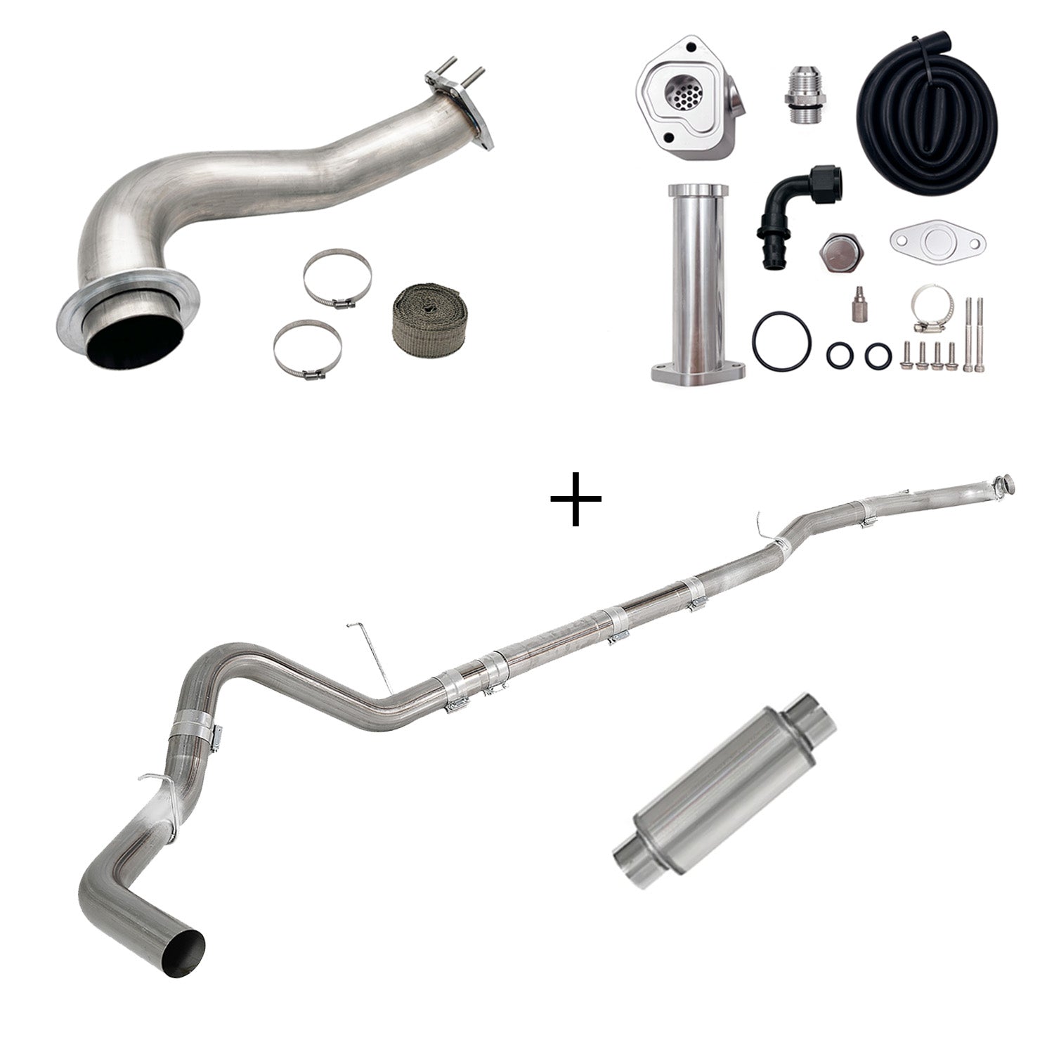 TruckTok 2017-2023 6.6L Duramax L5P DPF/CCV/EGR Delete & Downpipe w/Can Bus kit