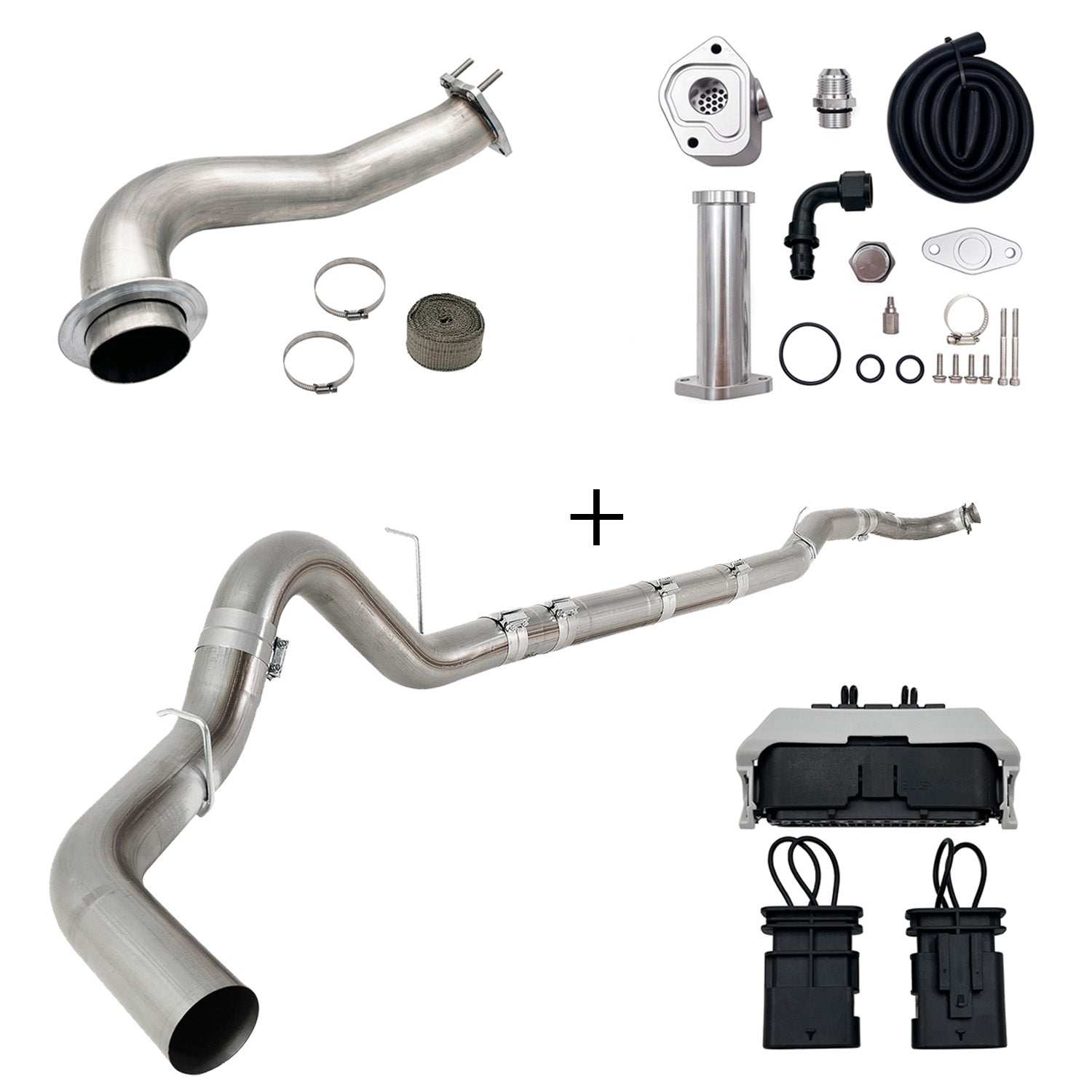 TruckTok 2017-2023 6.6L Duramax L5P DPF/CCV/EGR Delete & Downpipe w/Can Bus kit