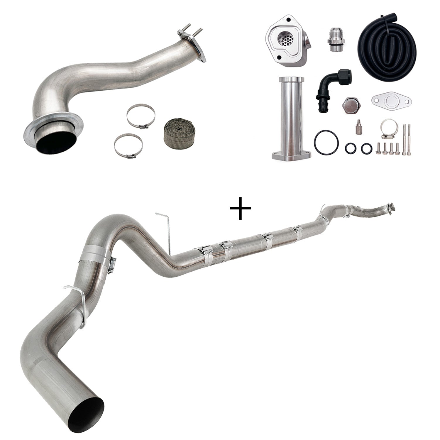 TruckTok 2017-2023 6.6L Duramax L5P DPF/CCV/EGR Delete & Downpipe w/Can Bus kit