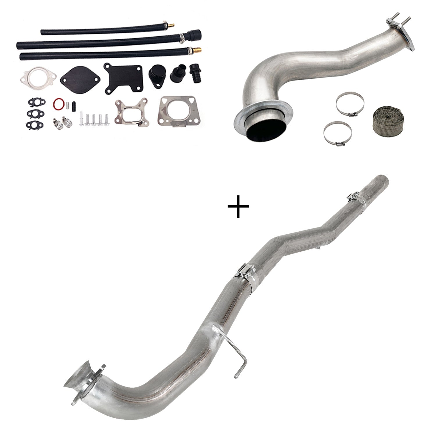 TruckTok 2017-2023 6.6L Duramax L5P DPF/CCV/EGR Delete & Downpipe w/Can Bus kit
