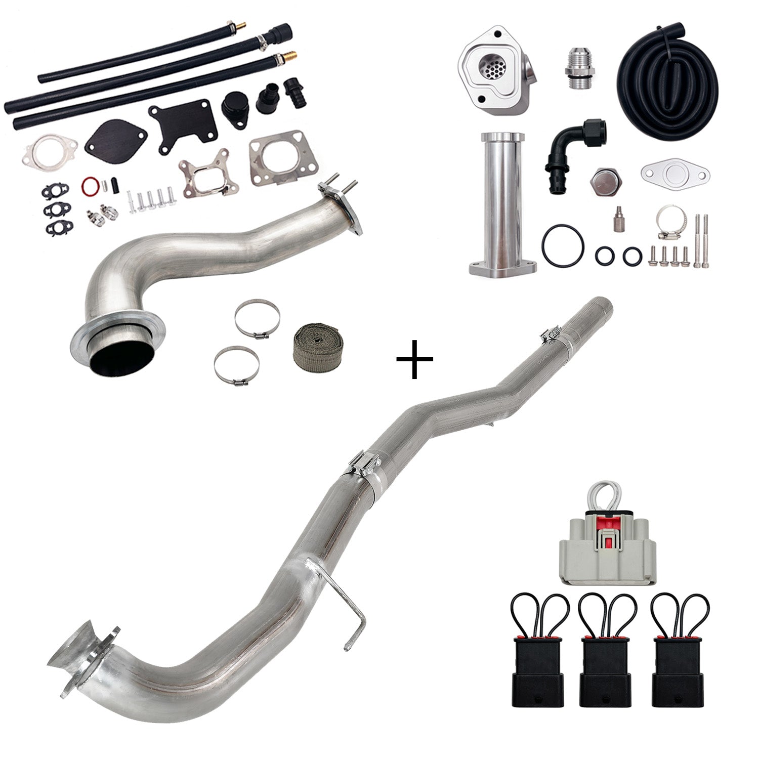 TruckTok 2017-2023 6.6L Duramax L5P DPF/CCV/EGR Delete & Downpipe w/Can Bus kit