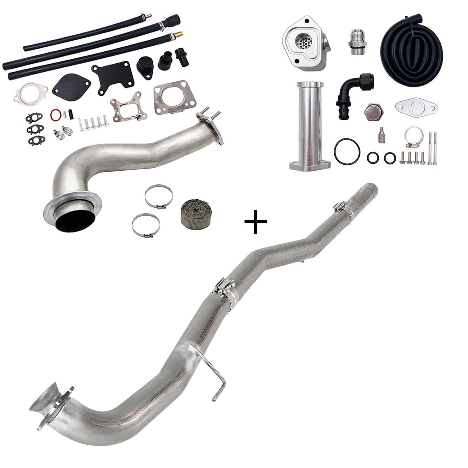 TruckTok 2017-2023 6.6L Duramax L5P DPF/CCV/EGR Delete & Downpipe w/Can Bus kit