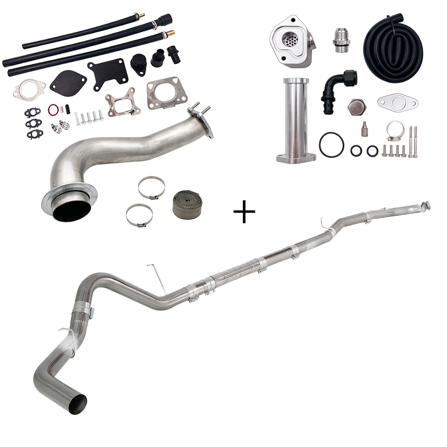 TruckTok 2017-2023 6.6L Duramax L5P DPF/CCV/EGR Delete & Downpipe w/Can Bus kit