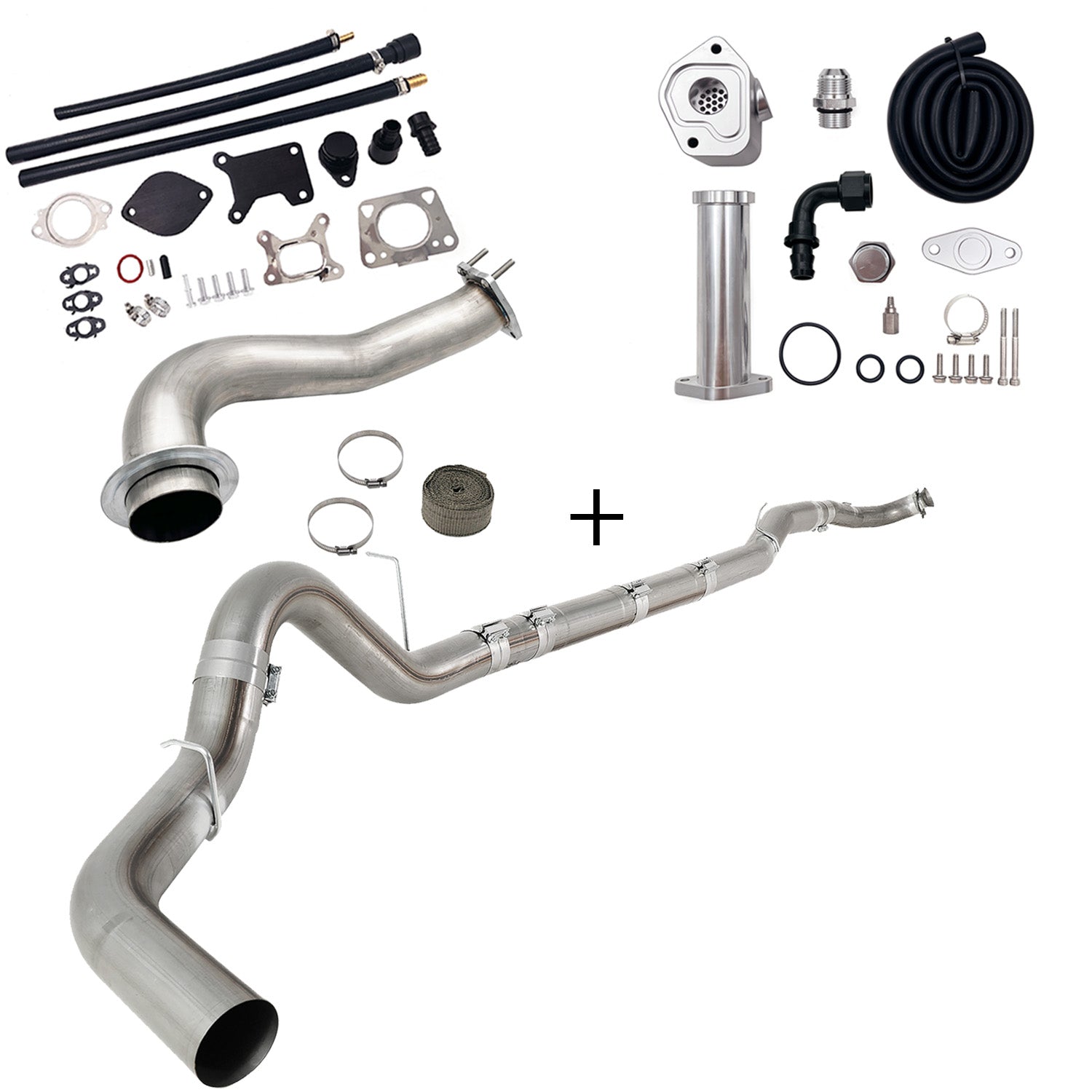 TruckTok 2017-2023 6.6L Duramax L5P DPF/CCV/EGR Delete & Downpipe w/Can Bus kit