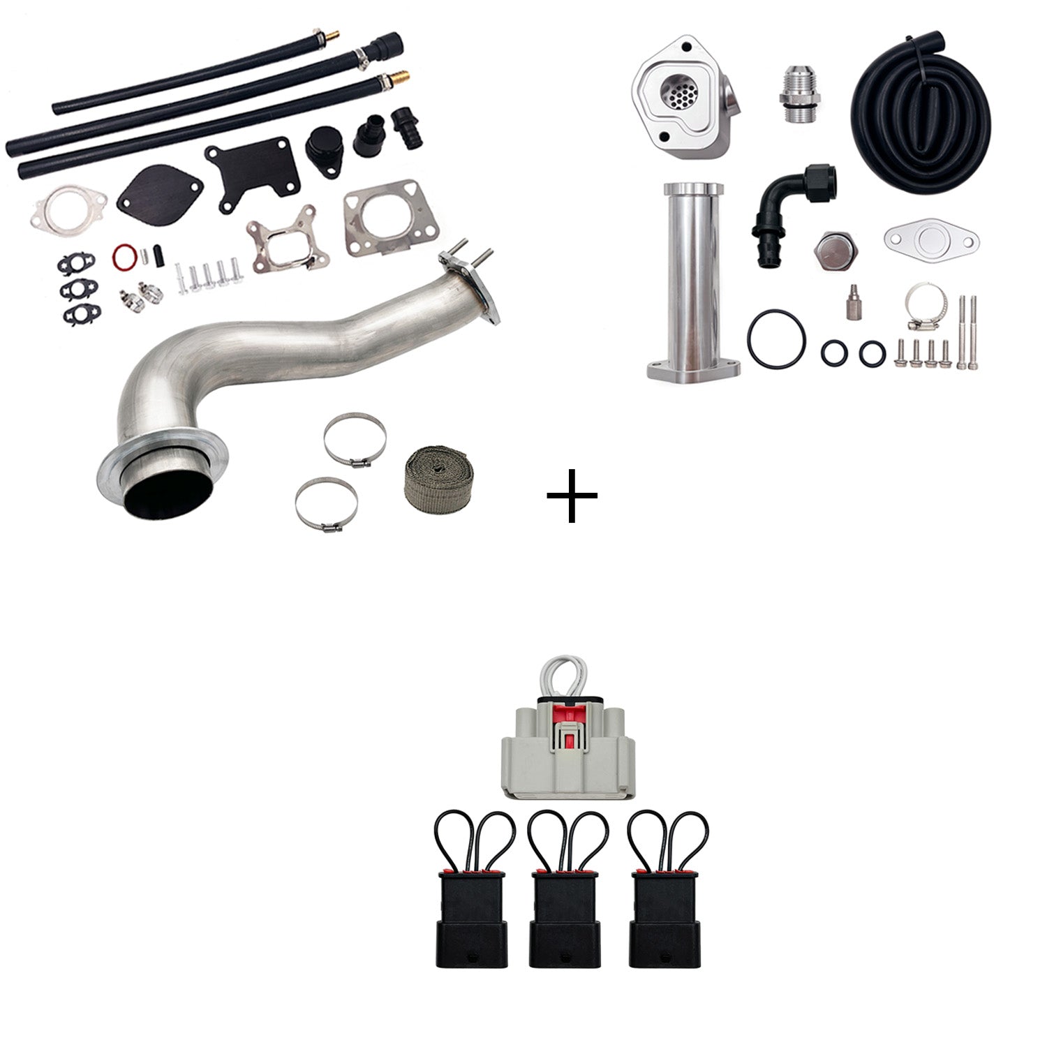 TruckTok 2017-2023 6.6L Duramax L5P DPF/CCV/EGR Delete & Downpipe w/Can Bus kit