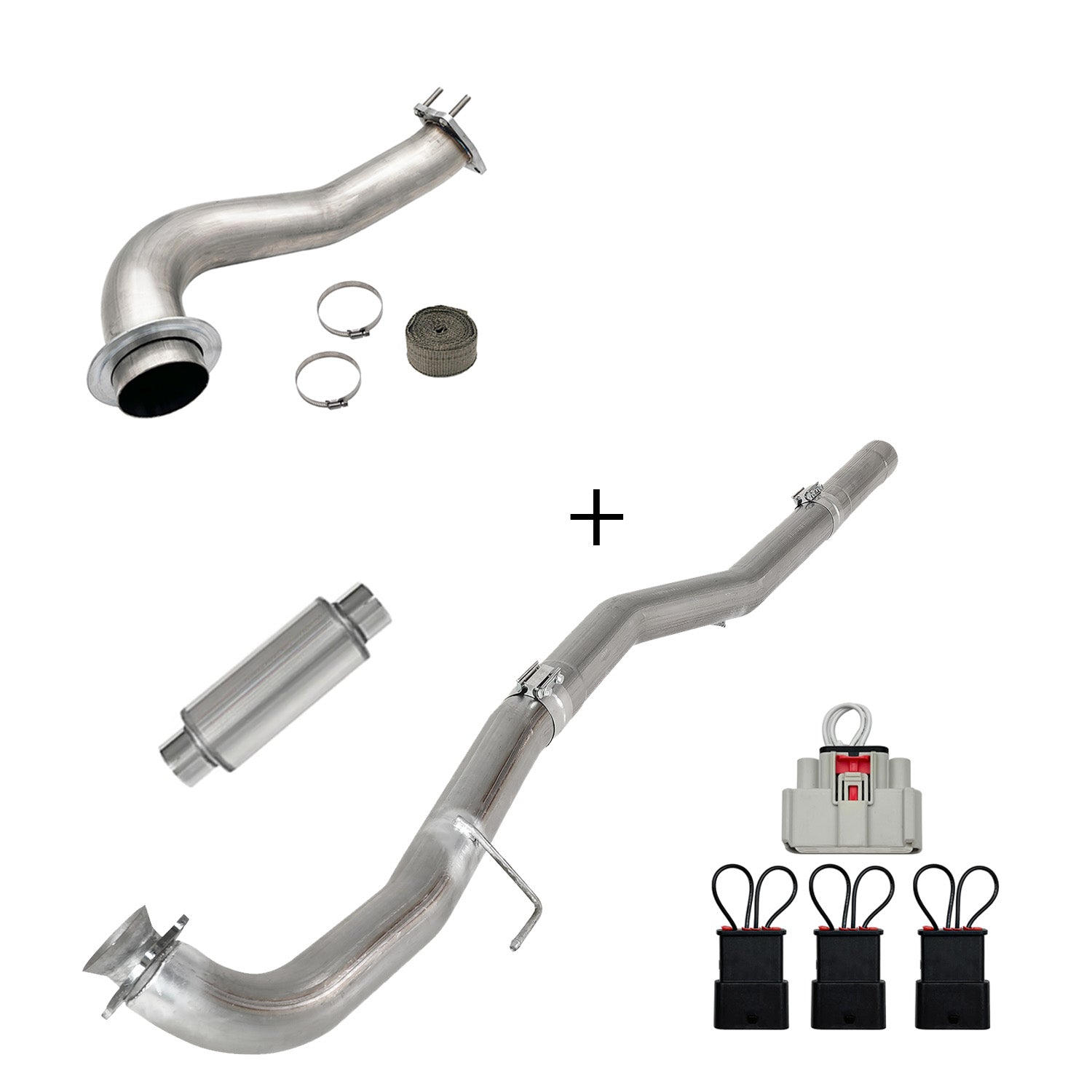 TruckTok 2017-2023 6.6L Duramax L5P DPF/CCV/EGR Delete & Downpipe w/Can Bus kit