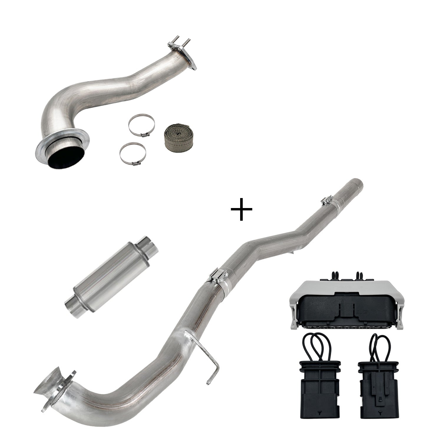 TruckTok 2017-2023 6.6L Duramax L5P DPF/CCV/EGR Delete & Downpipe w/Can Bus kit