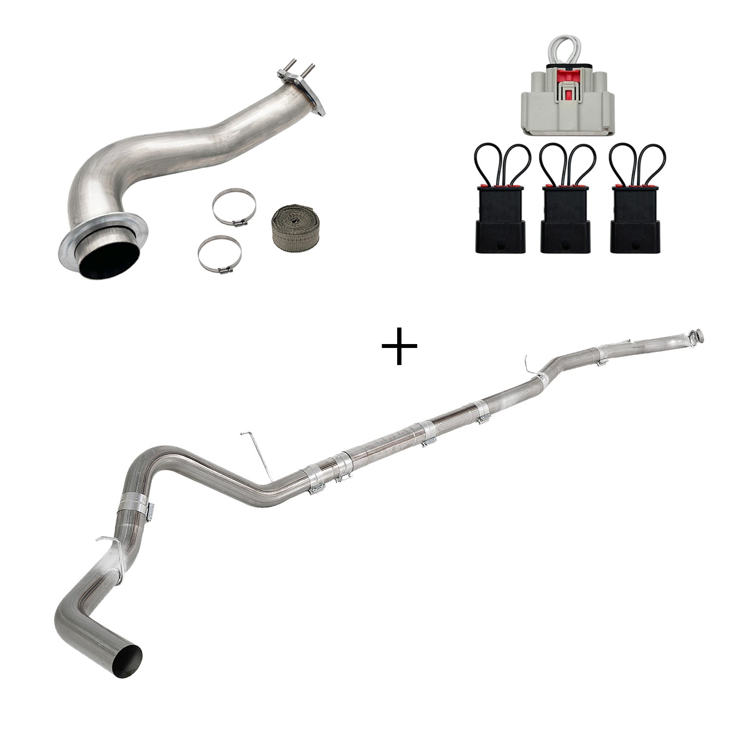 TruckTok 2017-2023 6.6L Duramax L5P DPF/CCV/EGR Delete & Downpipe w/Can Bus kit