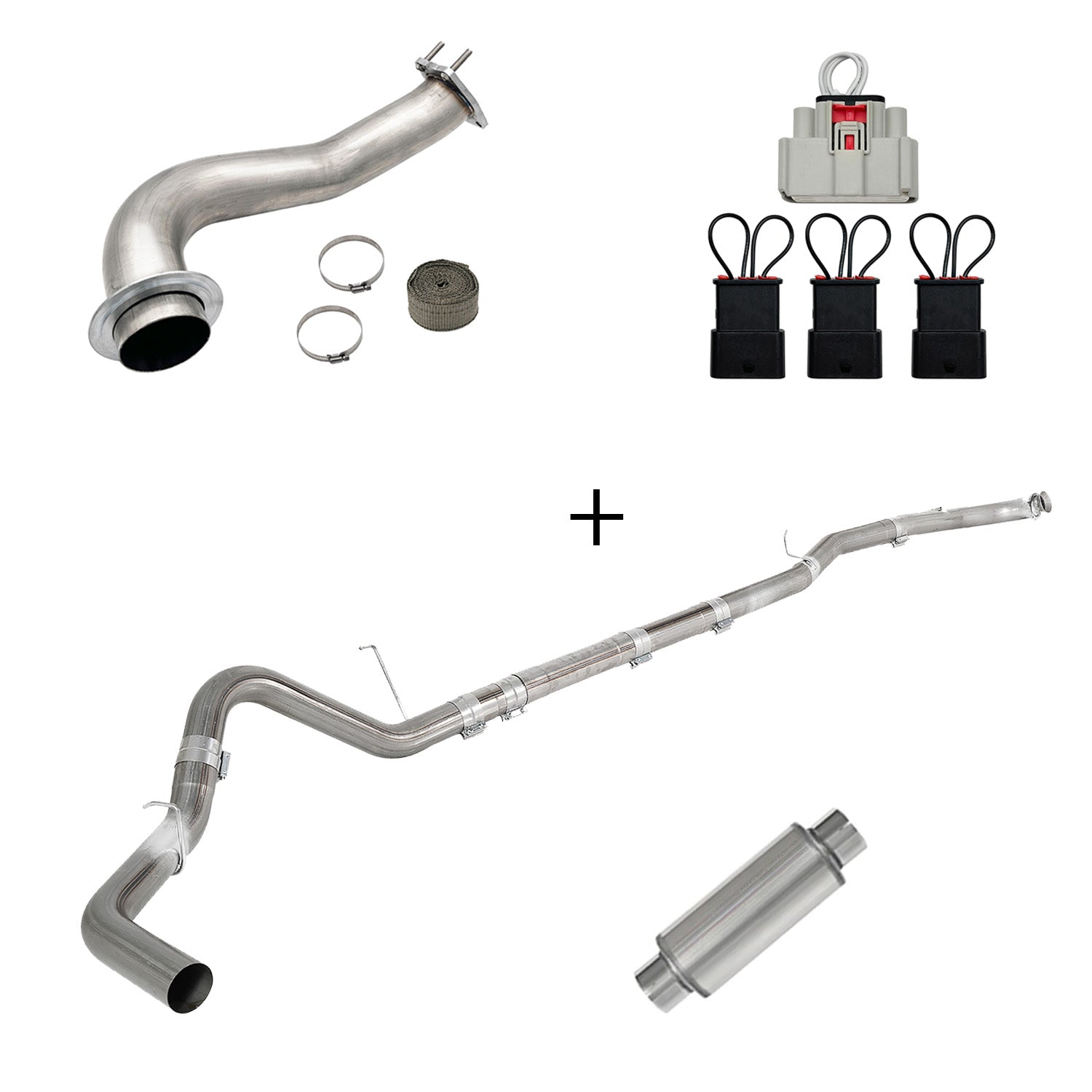 TruckTok 2017-2023 6.6L Duramax L5P DPF/CCV/EGR Delete & Downpipe w/Can Bus kit