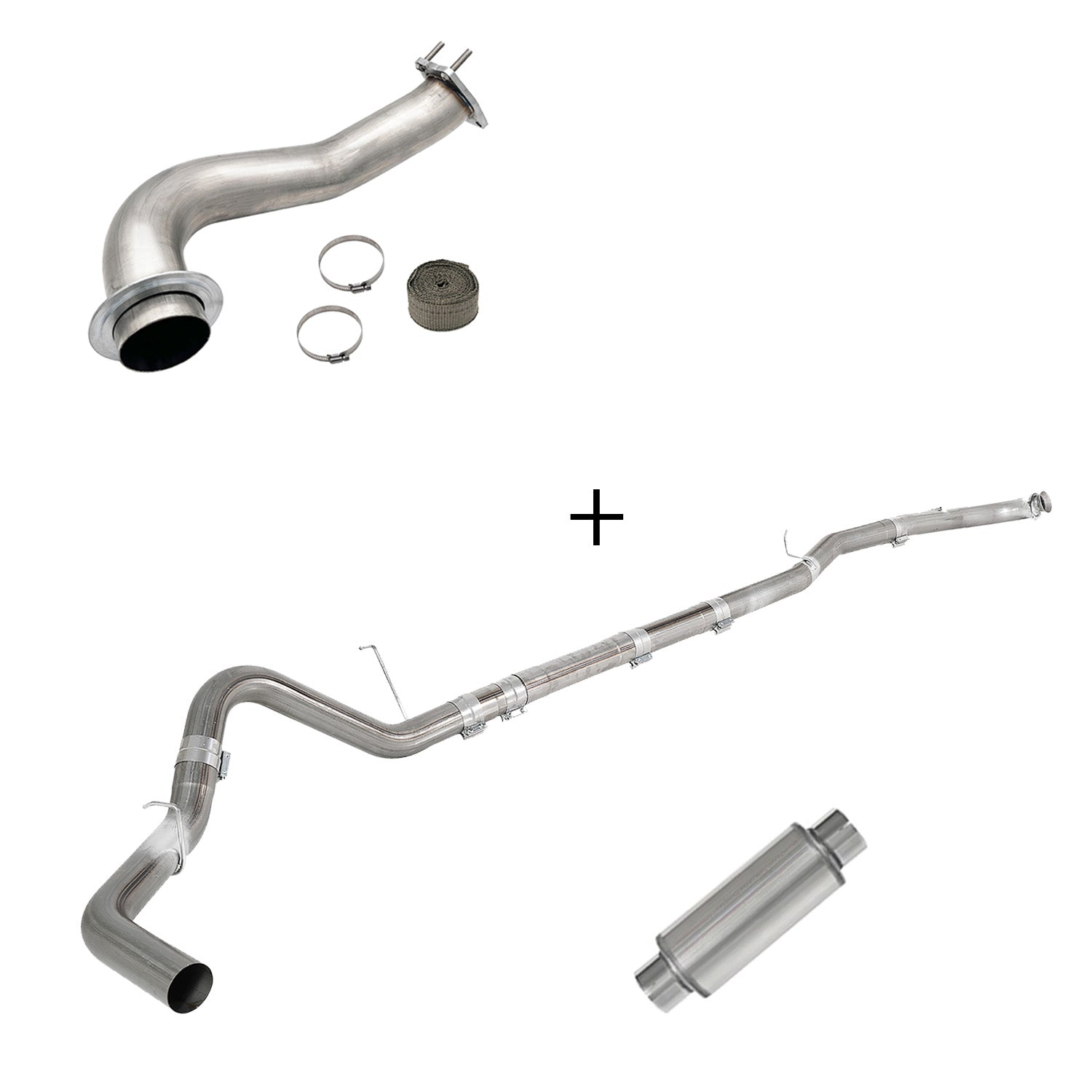 TruckTok 2017-2023 6.6L Duramax L5P DPF/CCV/EGR Delete & Downpipe w/Can Bus kit