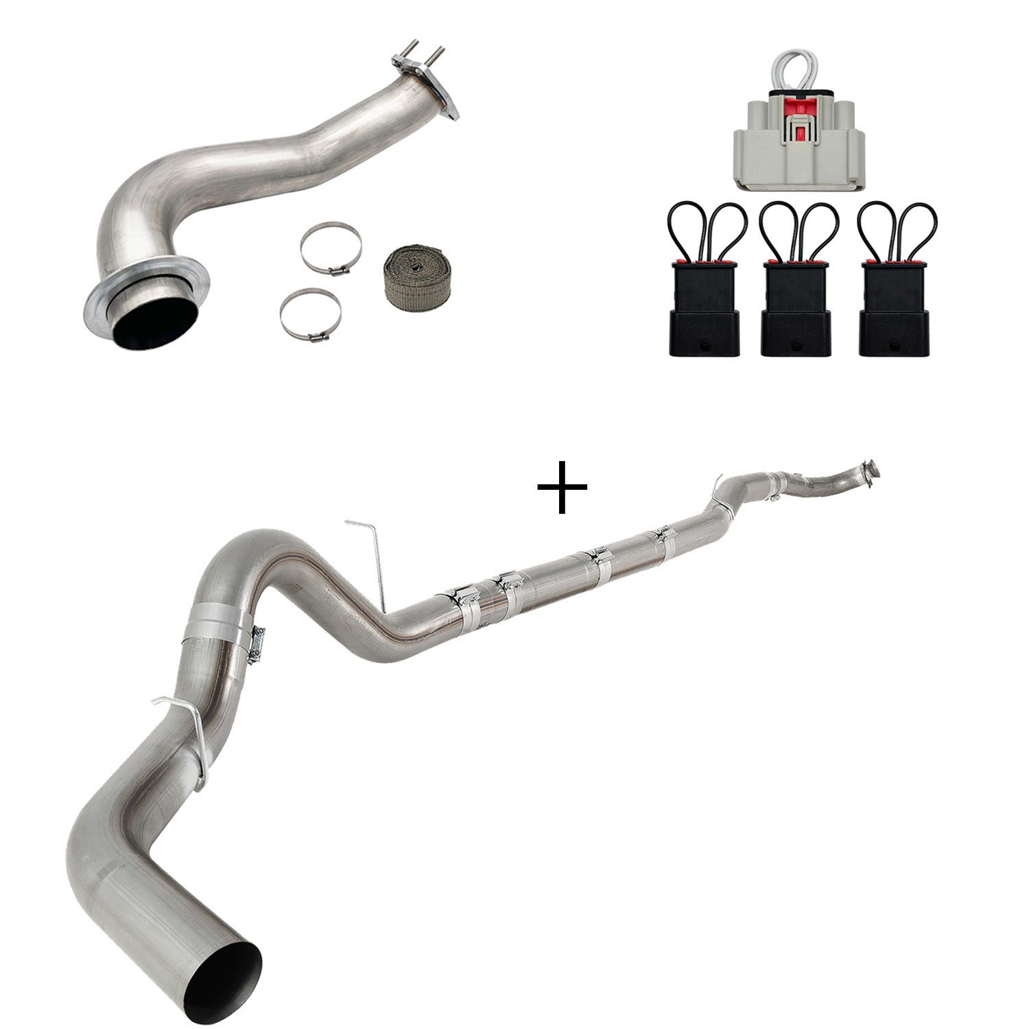 TruckTok 2017-2023 6.6L Duramax L5P DPF/CCV/EGR Delete & Downpipe w/Can Bus kit