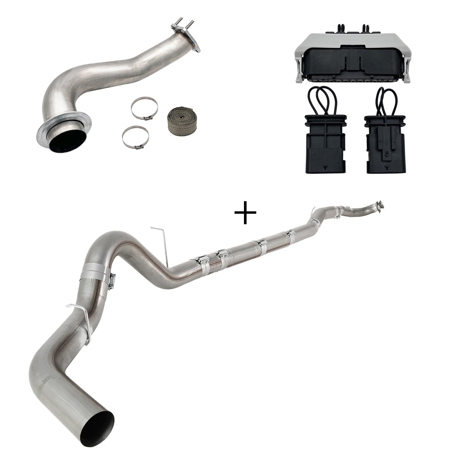 TruckTok 2017-2023 6.6L Duramax L5P DPF/CCV/EGR Delete & Downpipe w/Can Bus kit