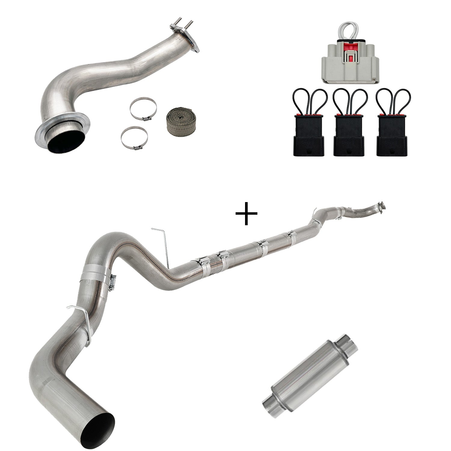 TruckTok 2017-2023 6.6L Duramax L5P DPF/CCV/EGR Delete & Downpipe w/Can Bus kit