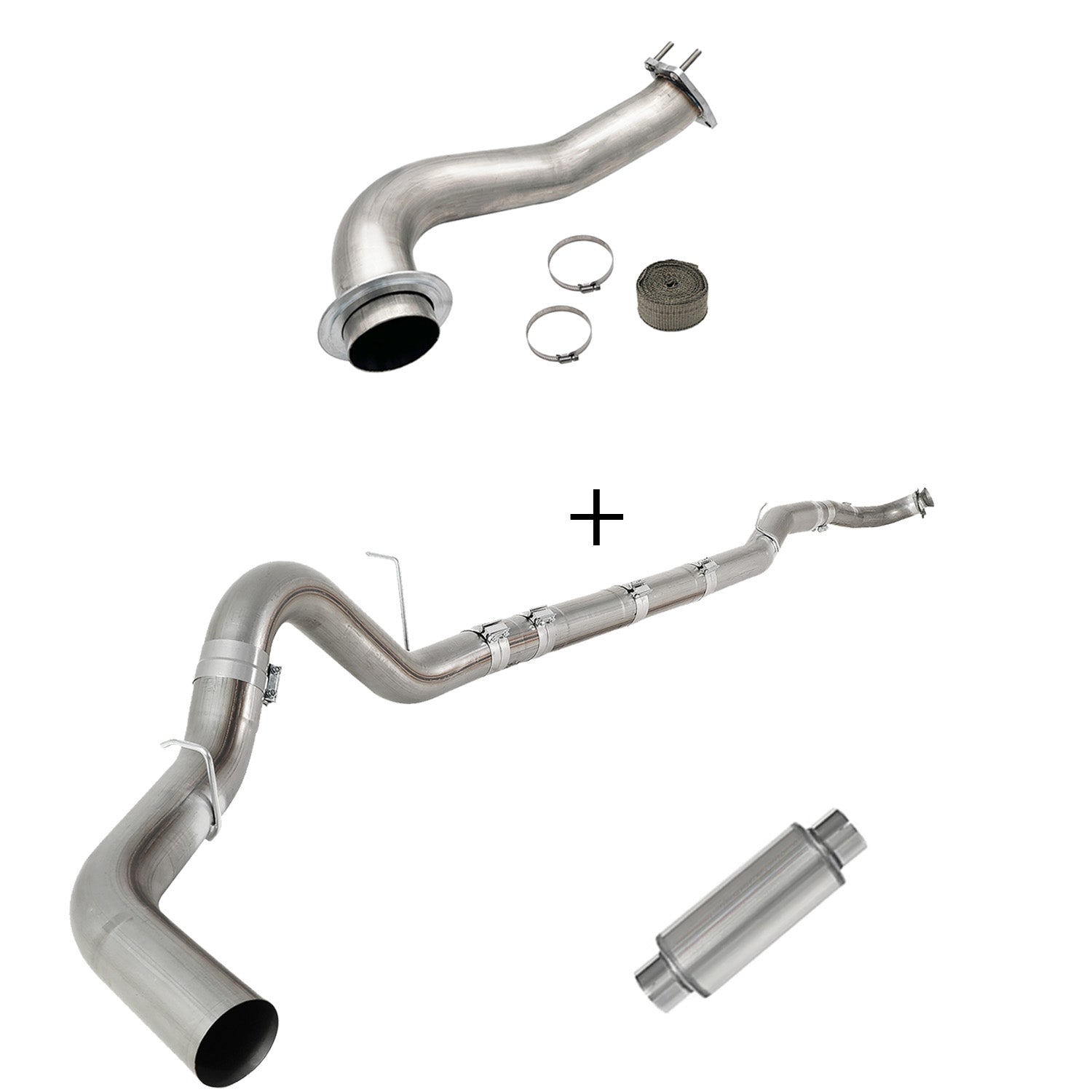TruckTok 2017-2023 6.6L Duramax L5P DPF/CCV/EGR Delete & Downpipe w/Can Bus kit