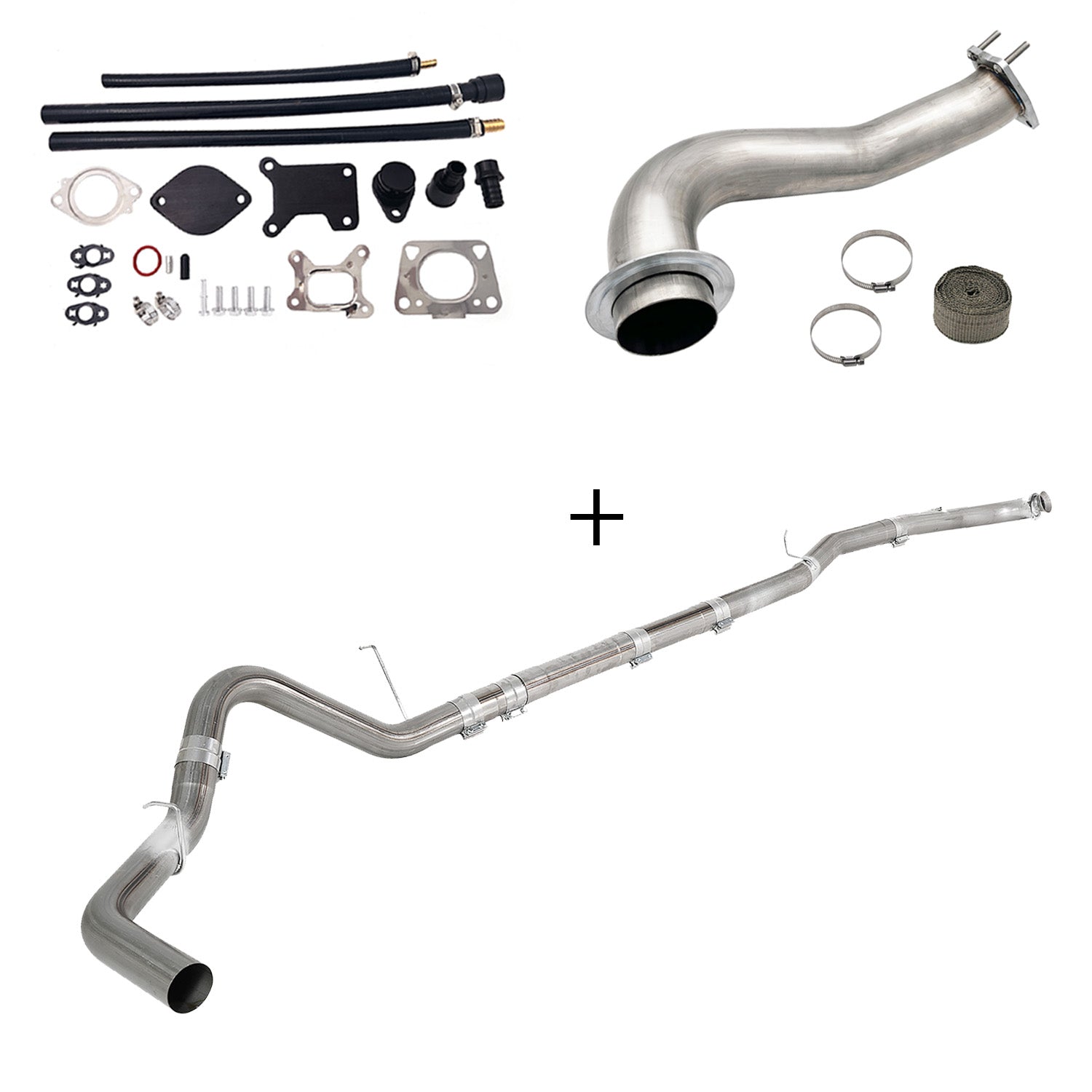 TruckTok 2017-2023 6.6L Duramax L5P DPF/CCV/EGR Delete & Downpipe w/Can Bus kit