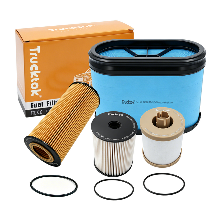 Trucktok 2003-2025 6.0L 6.4L 6.7L Ford Powerstroke Fuel, Oil & Air Filters Maintenance Kit