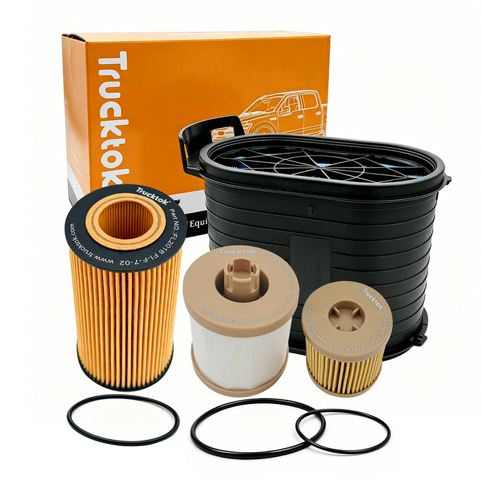 Trucktok 2003-2025 6.0L 6.4L 6.7L Ford Powerstroke Fuel, Oil & Air Filters Maintenance Kit