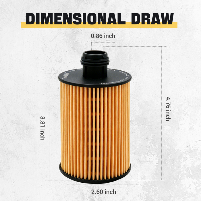 Trucktok 2014-2019 3.0L Ram 1500 Ecodiesel Oil Filter Replaces 68229402AA