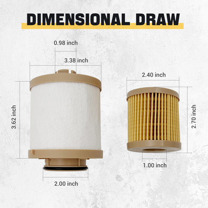 Trucktok 2003-2007 6.0L Ford Powerstroke Diesel Fuel Filter Replaces FD4616