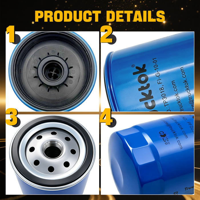 Trucktok 2001-2016 6.6L Silverado Sierra Duramax Filter Set Replaces TP3018/PF2232