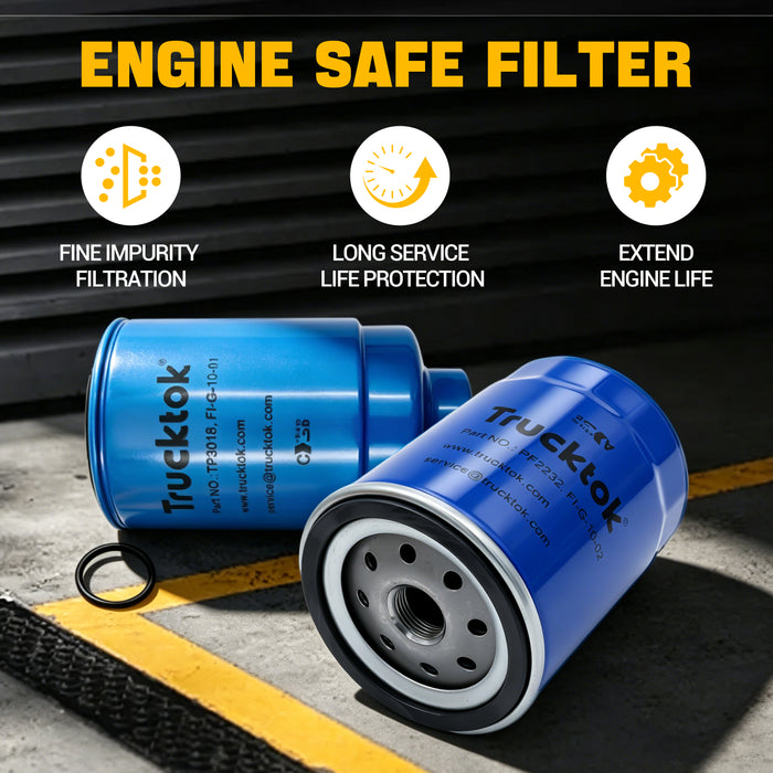 Trucktok 2001-2016 6.6L Silverado Sierra Duramax Filter Set Replaces TP3018/PF2232