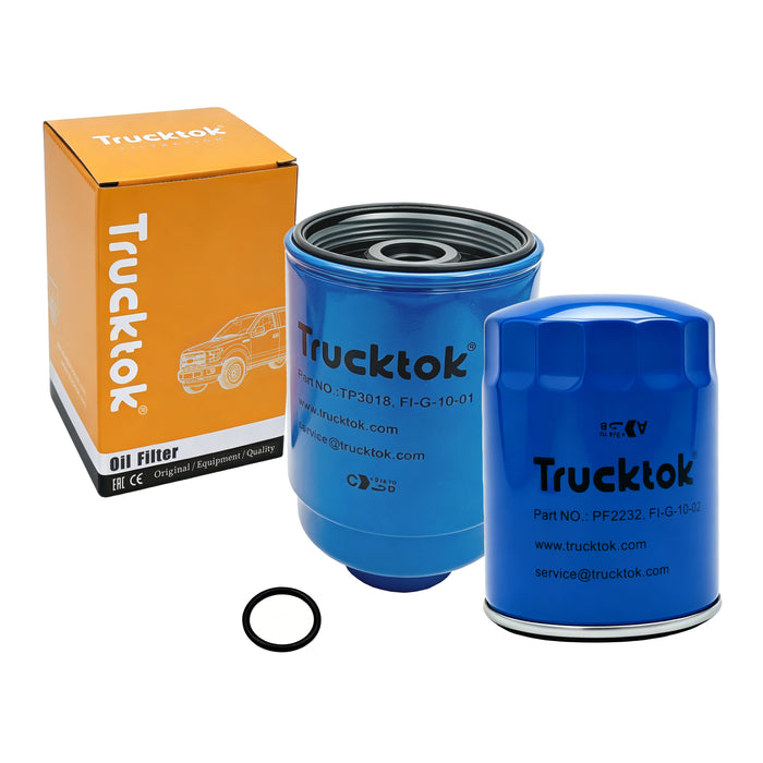 Trucktok 2001-2016 6.6L Silverado Sierra Duramax Filter Set Replaces TP3018/PF2232