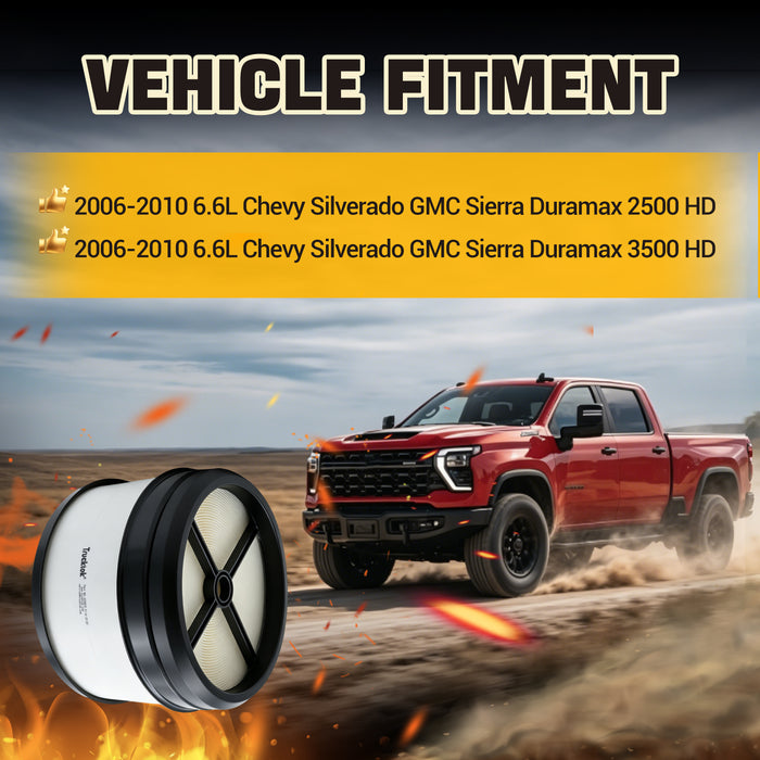 Trucktok 2006-2010 6.6L Silverado Sierra Duramax Filter Set Replaces TP3018/PF2232/D3087C