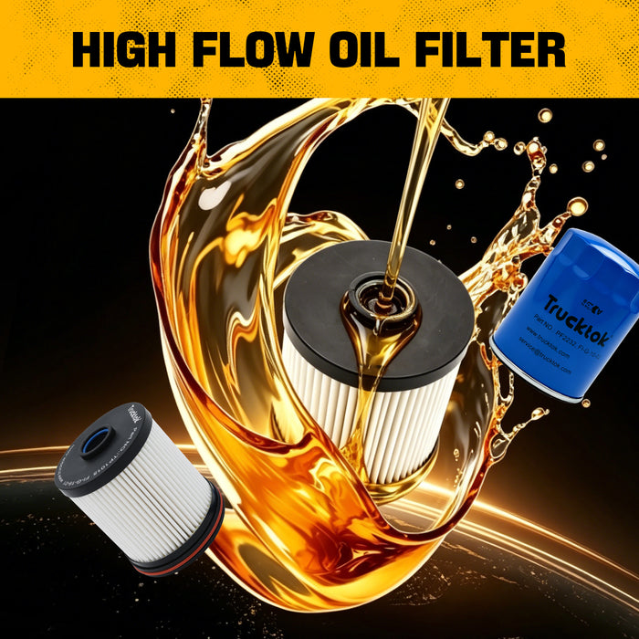 Trucktok 2017-2019 6.6L Silverado Sierra Duramax Filter Set Replaces TP1015/PF2232