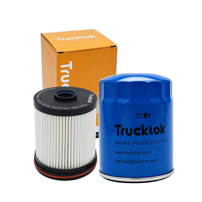 Trucktok 2017-2019 6.6L Silverado Sierra Duramax Filter Set Replaces TP1015/PF2232