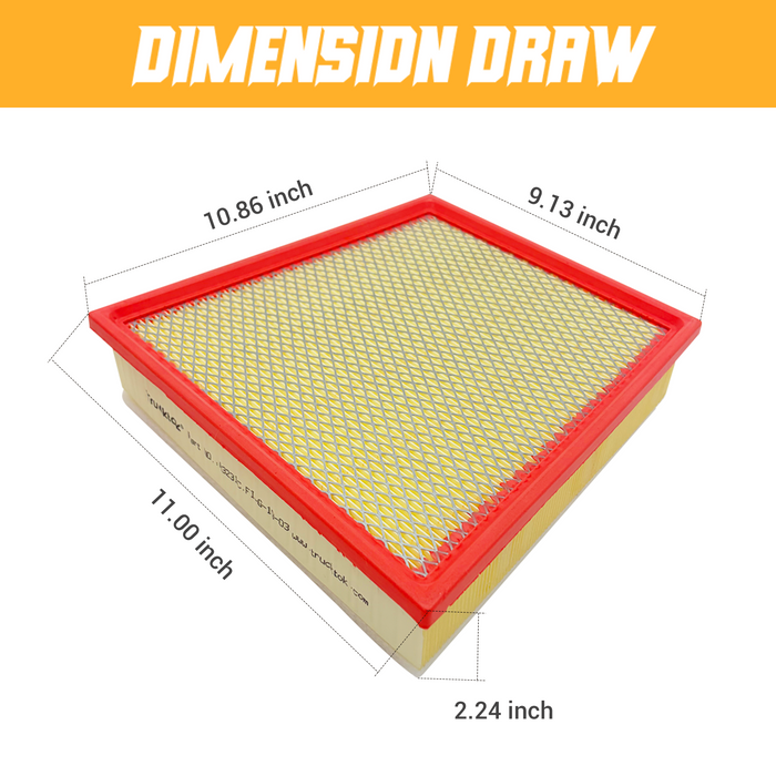 Trucktok 2017-2019 6.6L Silverado Sierra Duramax Air Filter Replaces A3231C A3257C