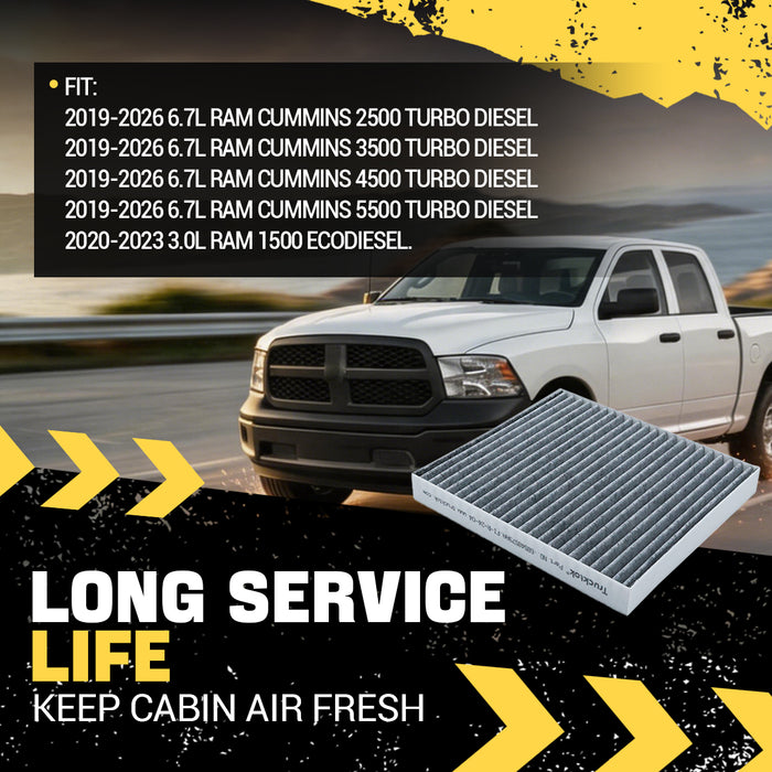 Trucktok 2019-2026 6.7L Dodge Ram Cabin Air Filter Replaces 68548579AA