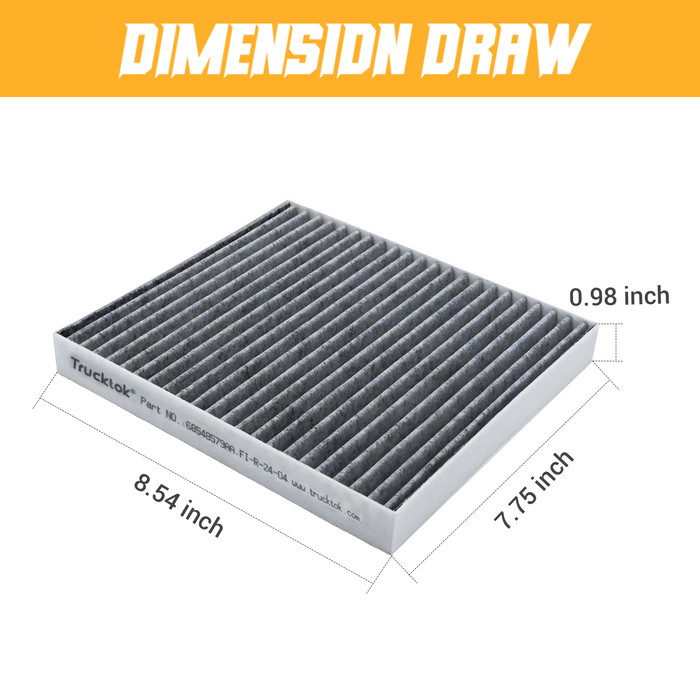 Trucktok 2019-2026 6.7L Dodge Ram Cabin Air Filter Replaces 68548579AA