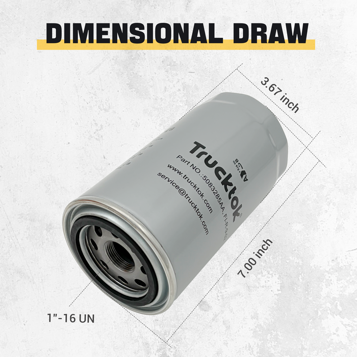 Trucktok 2007.5-2024 6.7L Dodge Ram Diesel Oil Filter Replaces 5083285AA