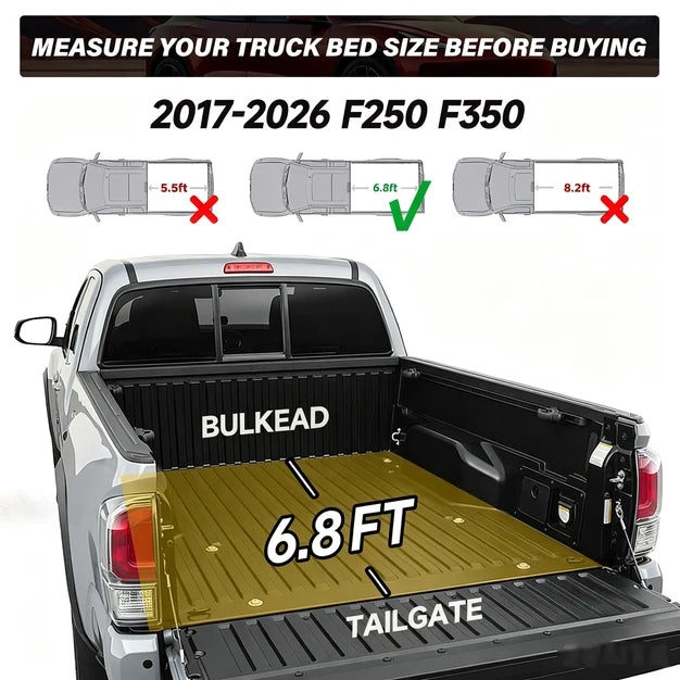 Trucktok 2004-2026 Ford F150 5.5FT, 6.5FT, 6.8FT, 8FT Soft Roll Up Tonneau Cover Truck Bed