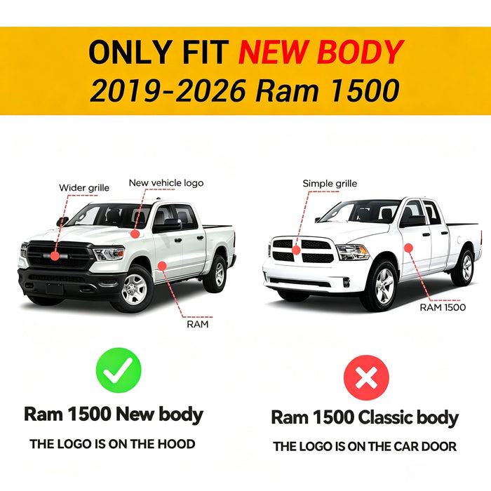 Trucktok 2019-2026 Dodge Ram 1500 New Body 6.4FT Soft Roll-Up Tonneau Cover Bed