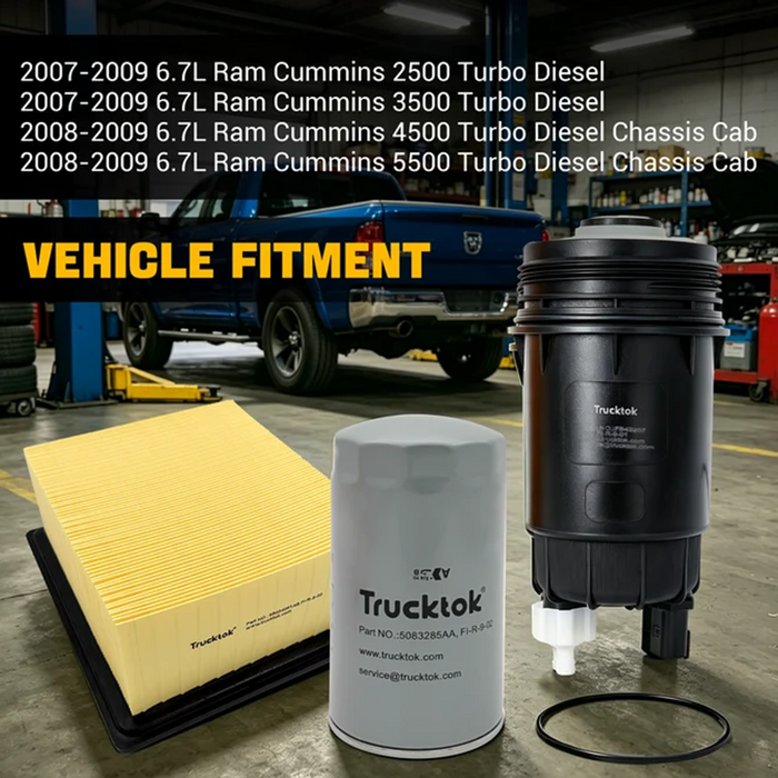 Trucktok 2007-2026 6.7L Dodge Ram Fuel, Oil, Air Filters Maintenance Kit