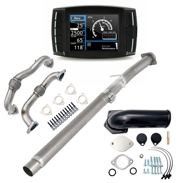 The 2008-2010 6.4L Ford Powerstroke 4" DPF/DEF/EGR Delete All-in-One Kit