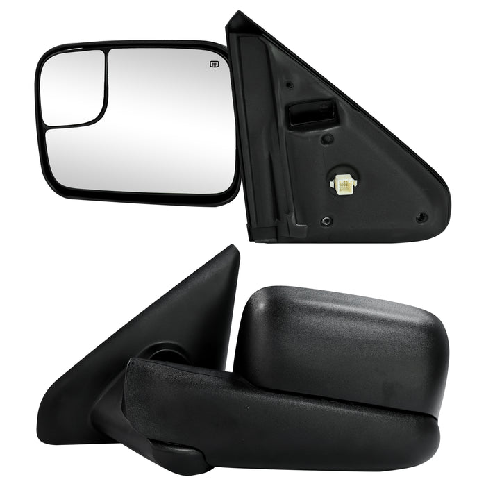 Trucktok Dodge Ram 2002-2008 1500 & 2003-2009 2500 3500 Power Heated Towing Mirrors Pair