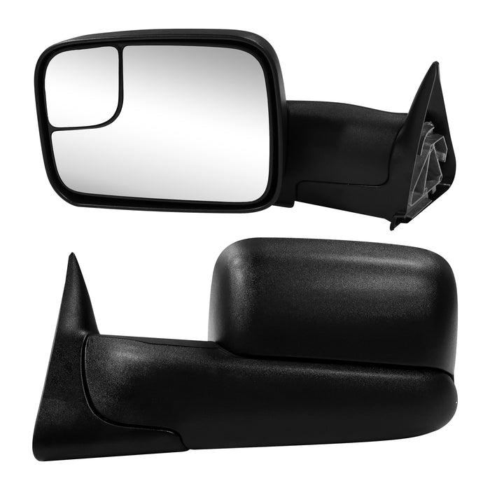Trucktok Dodge Ram 1994-2001 1500 & 1994-2002 2500 3500 Manual Towing Mirrors Pair