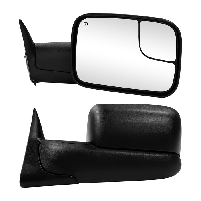 Trucktok Dodge Ram 1998-2001 1500 & 1998-2002 2500 3500 Power Heated Towing Mirrors Pair