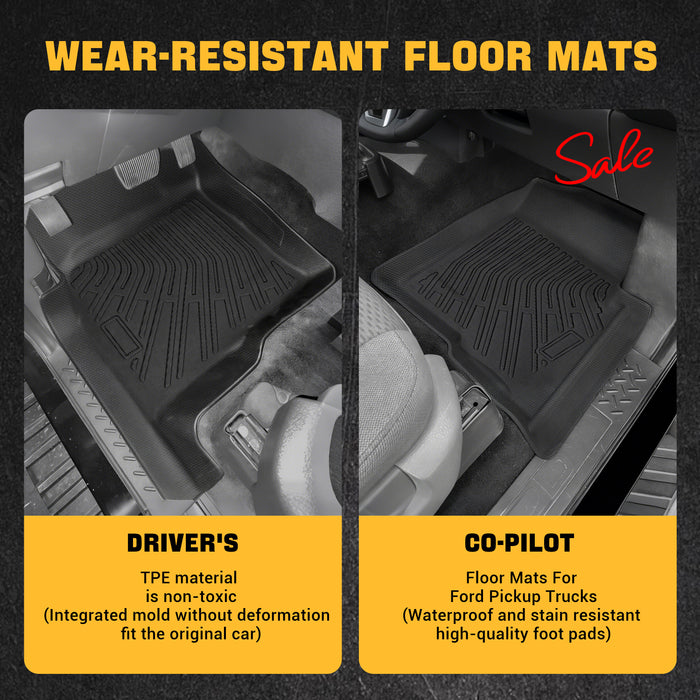 Trucktok 2009-2014 Ford F150 SuperCab All-Weather TPE Floor Mats