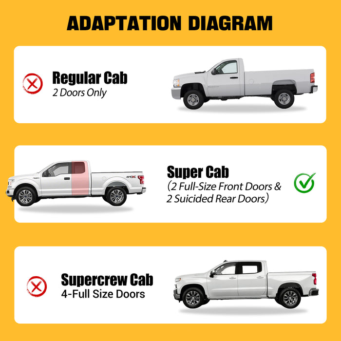 Trucktok 2015-2025 Ford F150 SuperCab All-Weather TPE Floor Mats