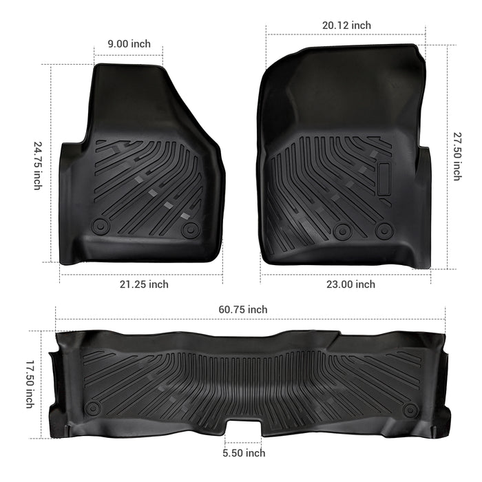 Trucktok 2008-2010 Ford F250 F350 Super CrewCab All-Weather TPE Floor Mats